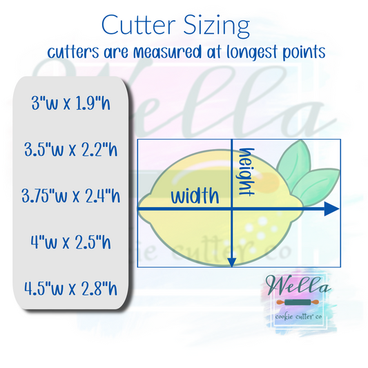 Lemon with Leaves Cookie Cutter
