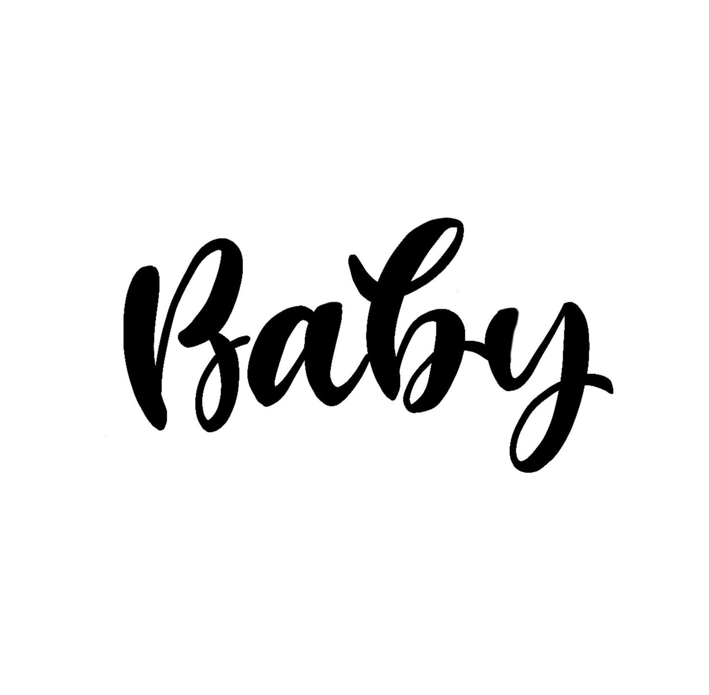 Baby Text Cookie Cutter with Optional Stencil