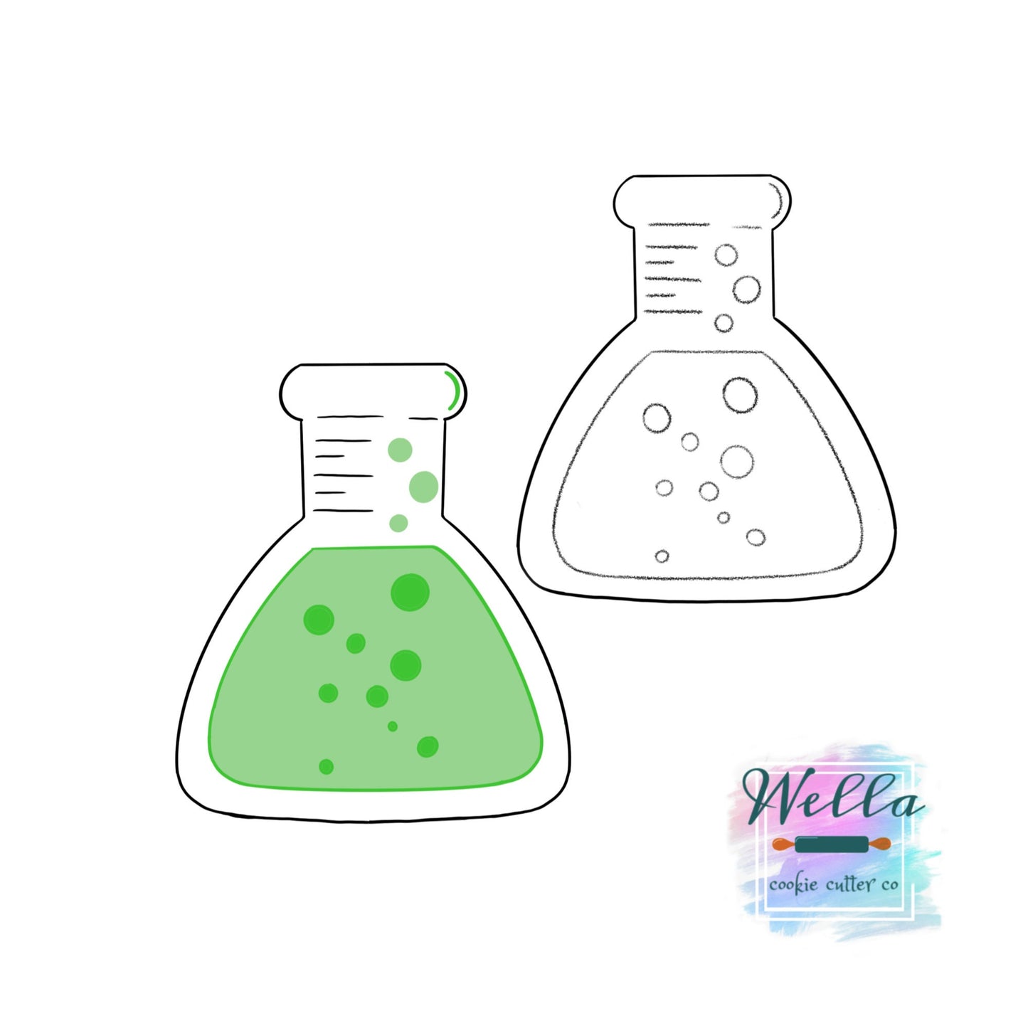 Beaker Chubby Potion Bottle Cookie Cutter