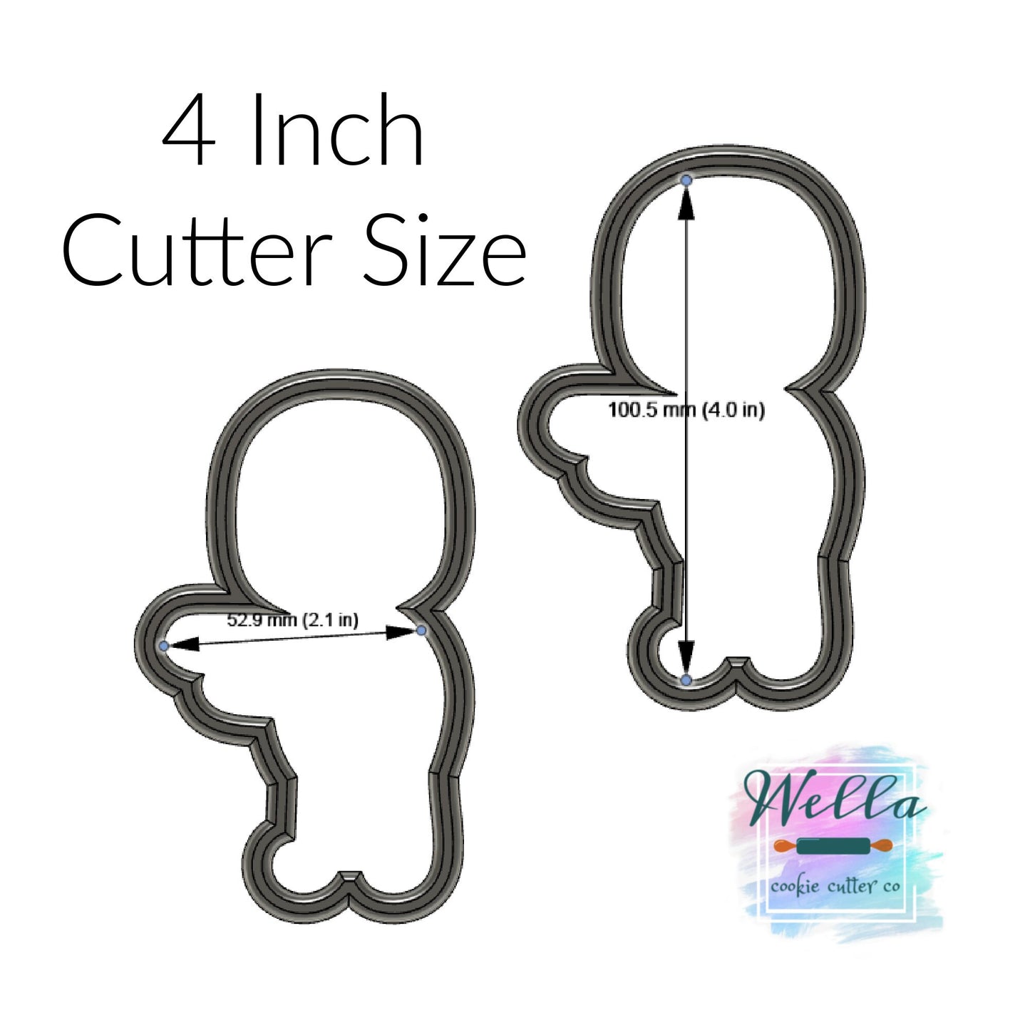 Mummy Halloween Cookie Cutter, Cute Mummy Cookie Cutter