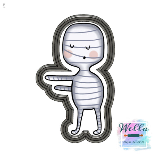 Mummy Halloween Cookie Cutter, Cute Mummy Cookie Cutter