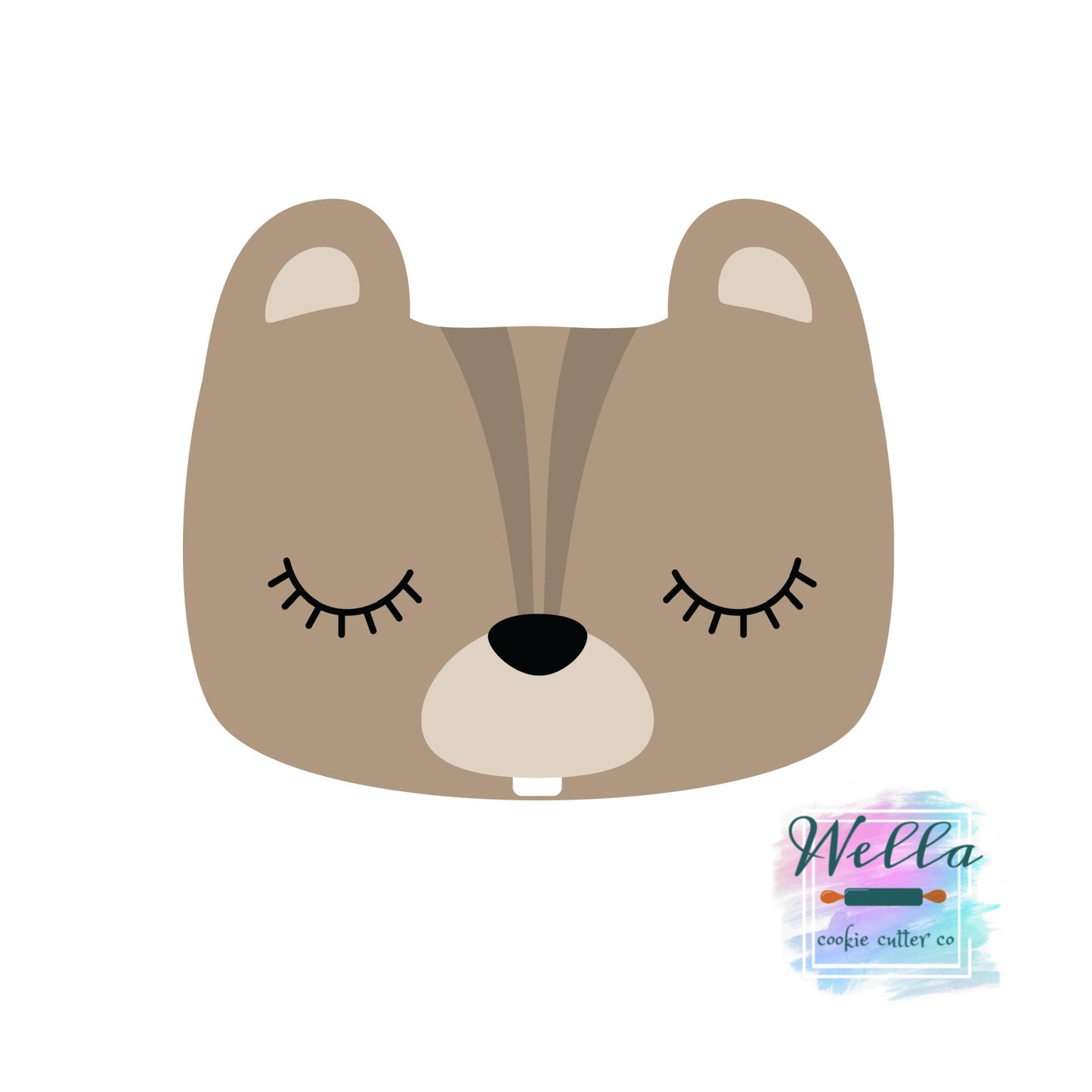 Woodland Cookie Cutter, Bear Face Cookie Cutter, Panda Cookie Cutter, Skunk Cookie Cutter, Wild Animal Cookie Cutter