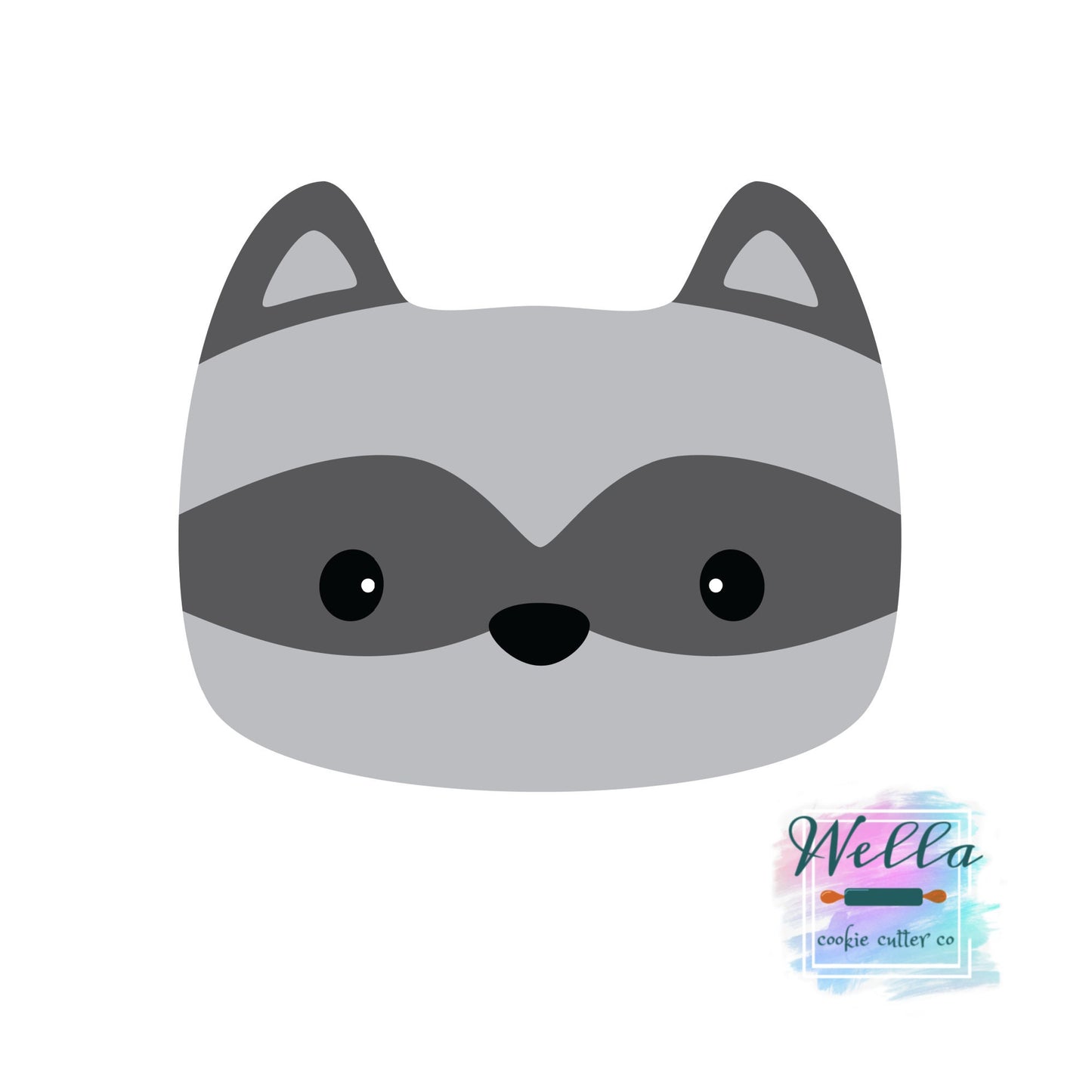 Woodland Animal Fox Racoon Face Cookie Cutter, Cat Face Cookie Cutter