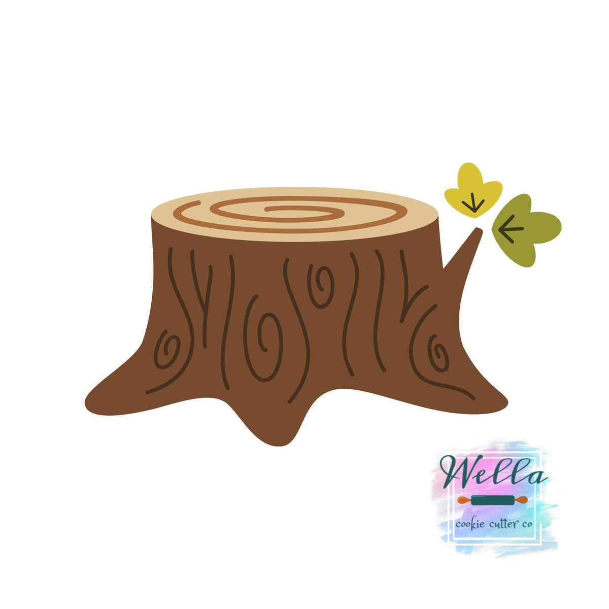 Tree Stump Cookie Cutter, Woodland Cookie Cutter