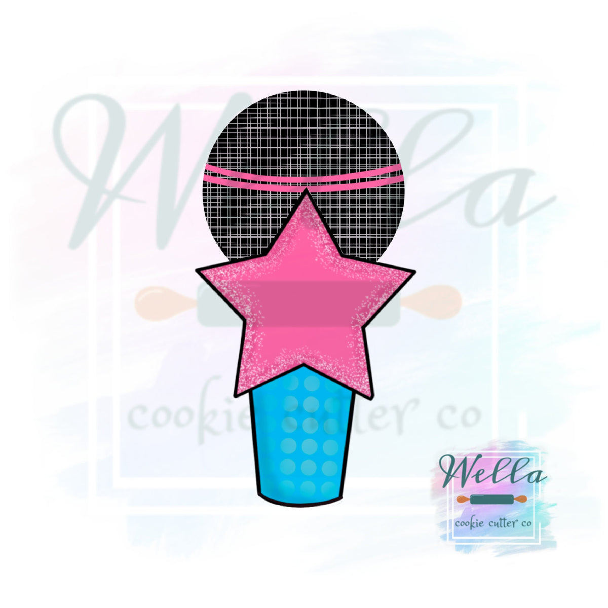 Microphone with Star Cookie Cutter