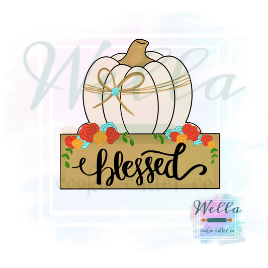 Pumpkin Name Plaque #1 Cookie Cutter, Halloween Cookie Cutter, Halloween Name Plaque Cutter