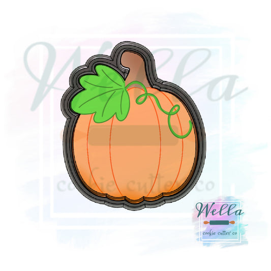 Pumpkin with Leaf Cookie Cutter
