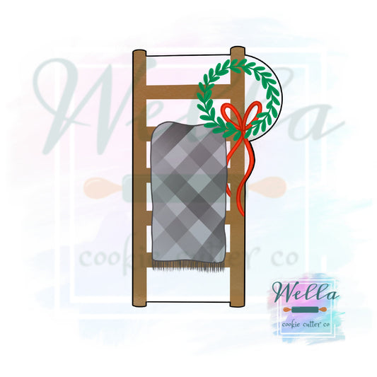 Blanket Ladder with Wreath Cookie Cutter