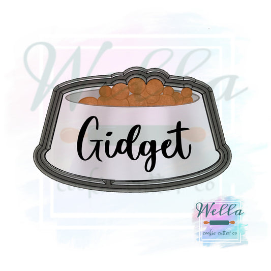 Dog Pet Food Bowl Cookie Cutter, Dog Food Cookie Cutter, Cat Food Cookie Cutter, Pet Dish, Pet Bowl