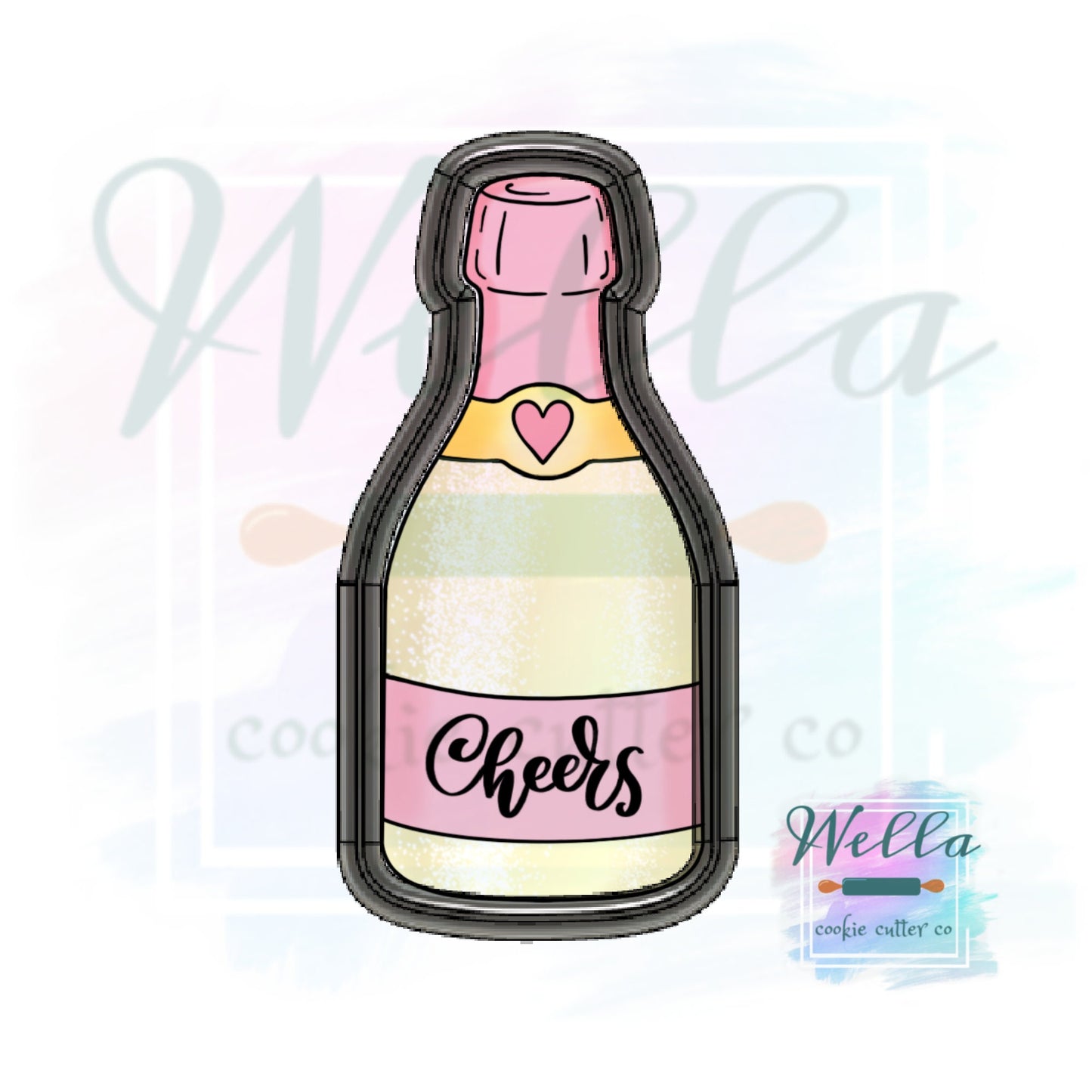 Champagne Bottle Cookie Cutter