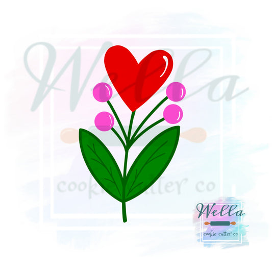 Heart Branch Valentine Love Cookie Cutter