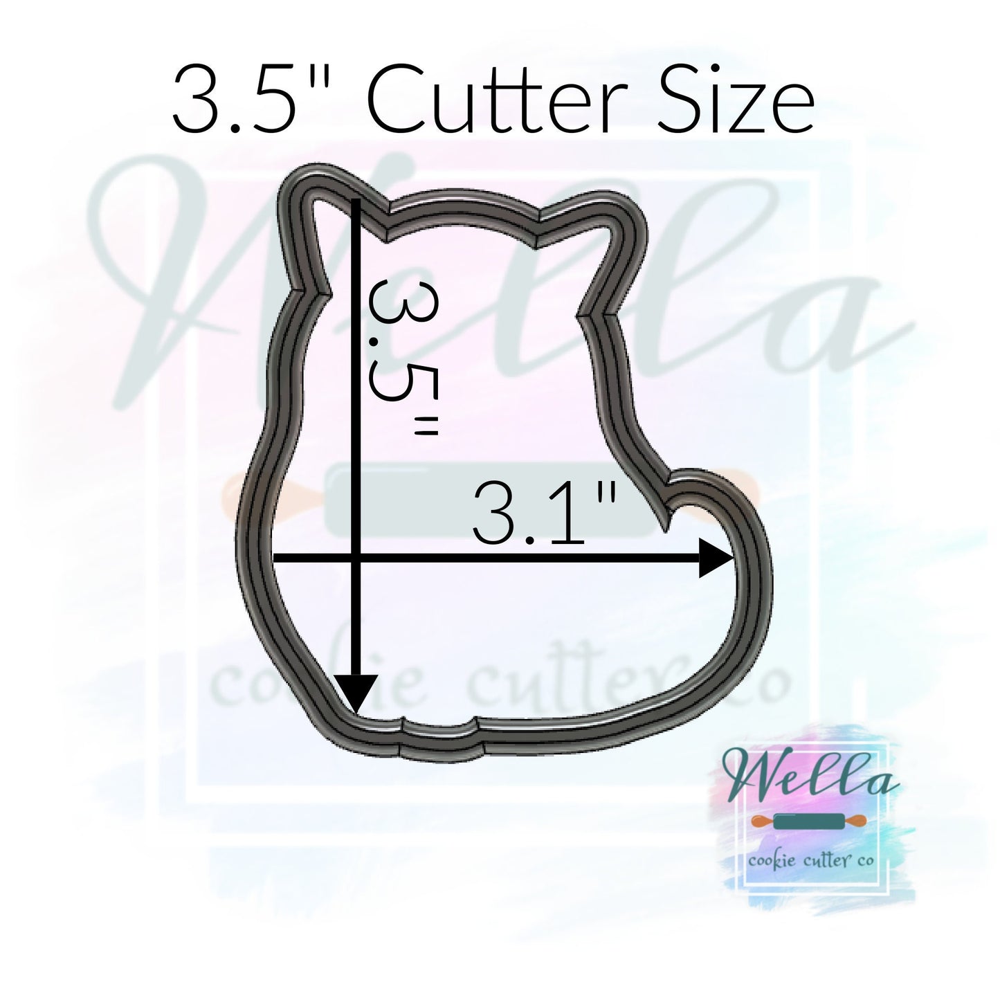 Cat Sitting Cookie Cutter
