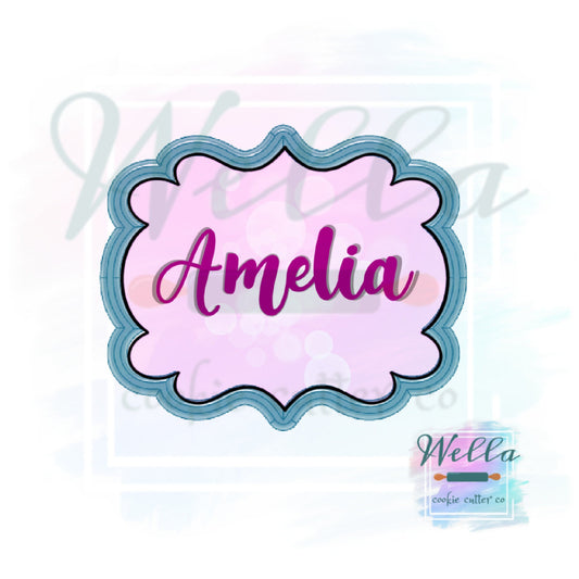 Plaque Amelia Cookie Cutter