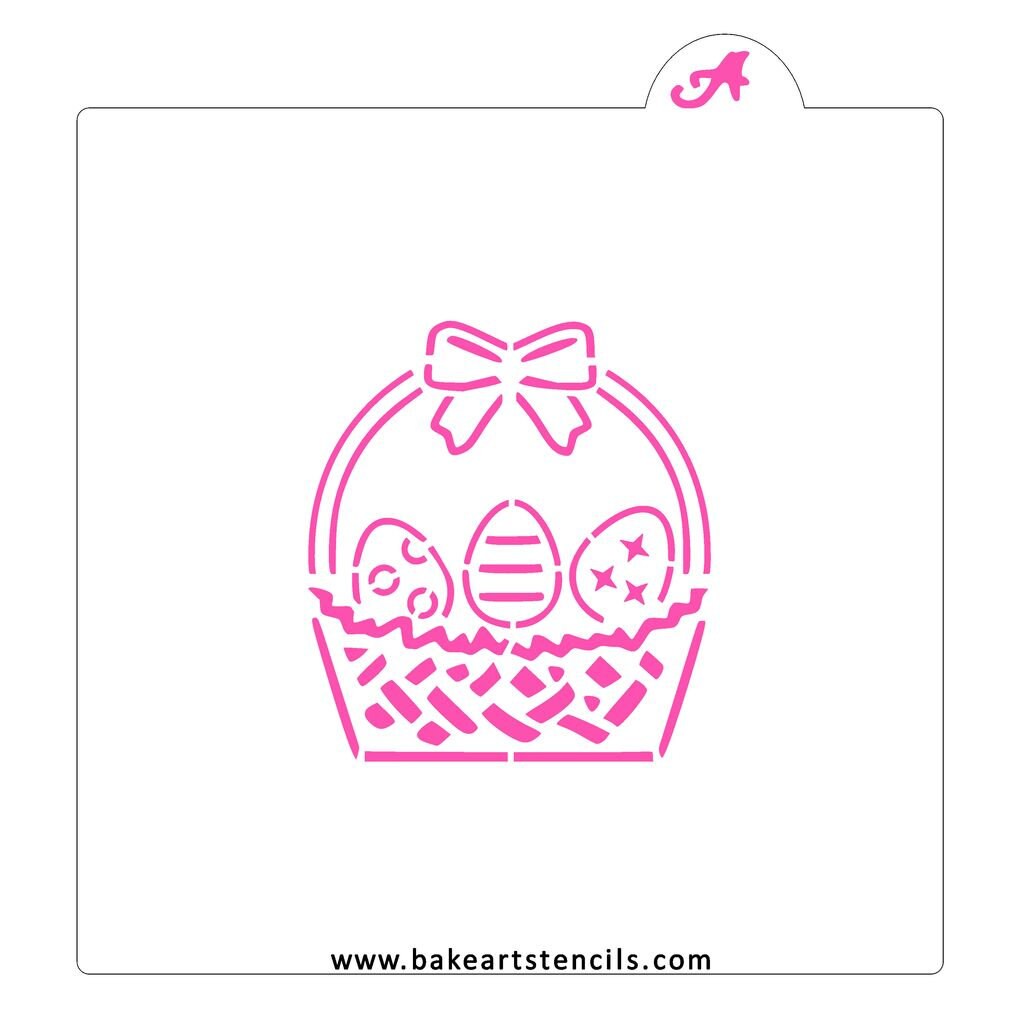 Easter Basket PYO, Paint Your Own Cookie Stencil