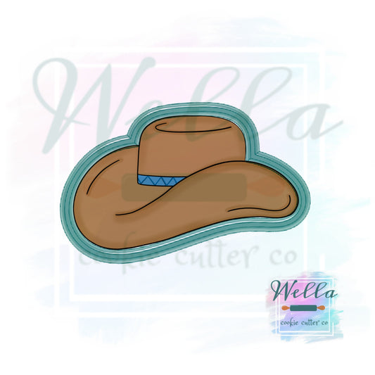 Cowboy Hat Cookie Cutter, Cowgirl Hat Cookie Cutter, Western Cookie Cutter, Hat Cookie Cutter