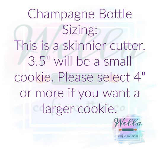 Champagne Bottle Cookie Cutter