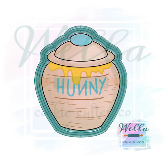 Honey Pot Cookie Cutter, Pot of Hunny Cookie Cutter, Baby Shower Cookie Cutter, Sweet as can Bee Baby Shower
