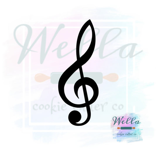 Treble Music Note Cookie Cutter, Music Note Cookie Cutter