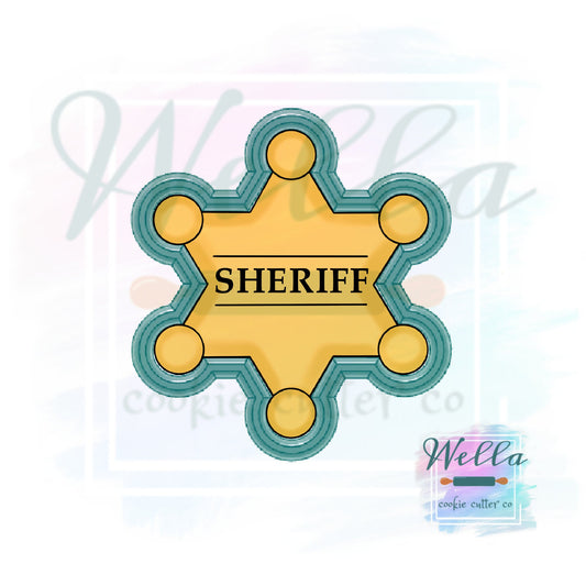 Sheriff Badge Cookie Cutter, Cowboy Cookie Cutter, Cowgirl Cookie Cutter, Western Cookie Cutter