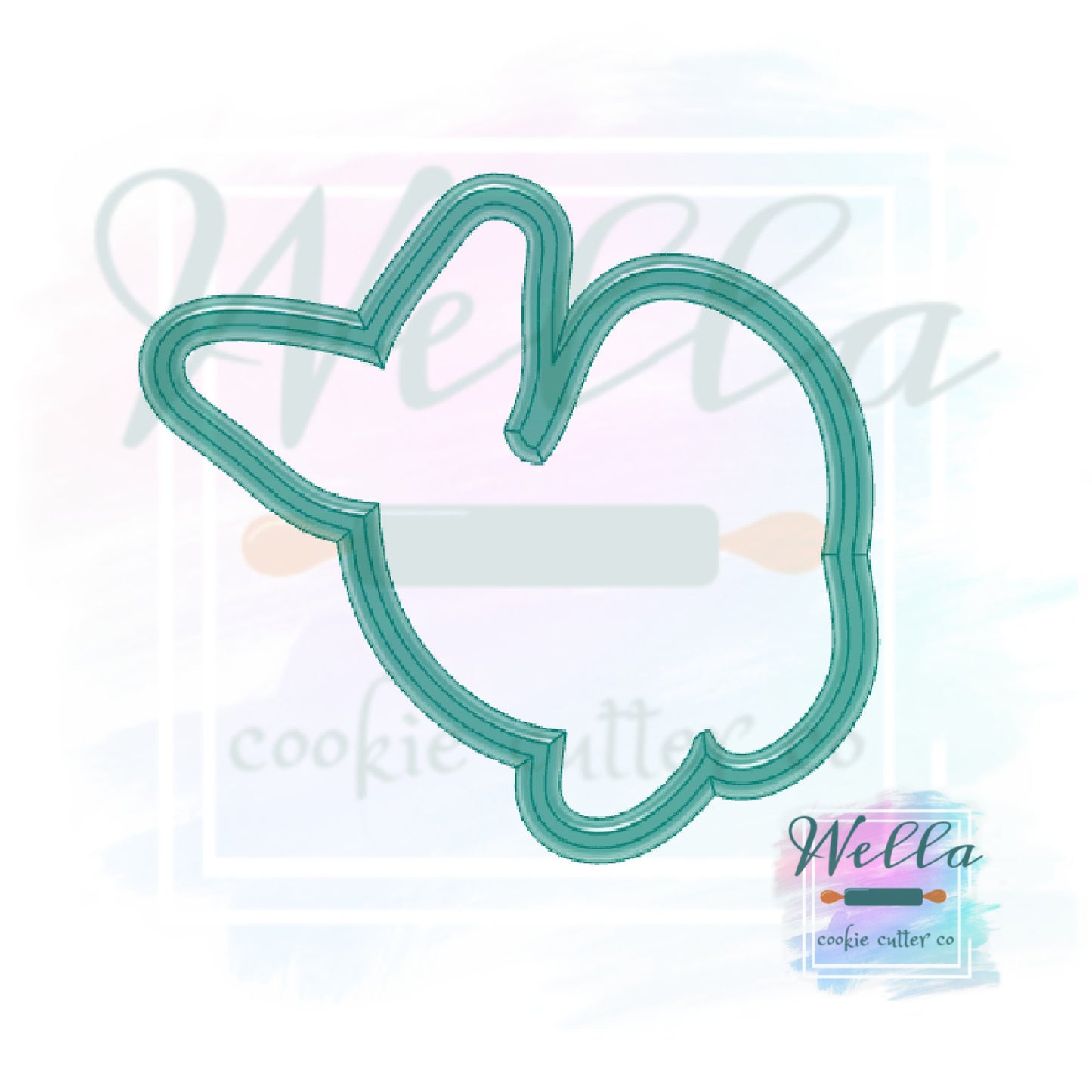 Gray Whale BOHO Cookie Cutter, Cute Whale Cookie Cutter, Whimsical Whale Cutter