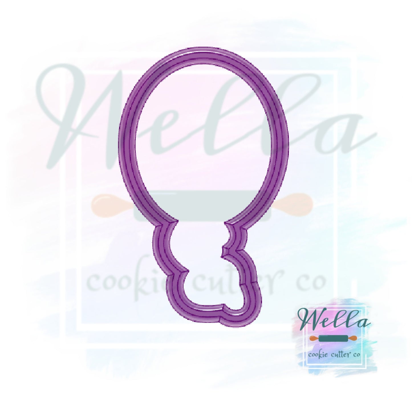 Balloon Cookie Cutter, Balloon with String Cookie Cutter, Birthday Balloon Cookie Cutter