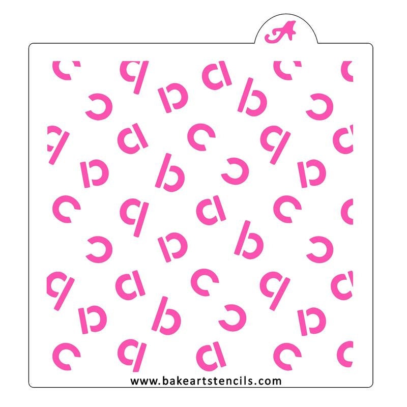 abc letter Pattern Stencil, Alphabet Cookie Stencil, Teacher Stencil, Teacher Appreciation Stencil, Back to school Stencil