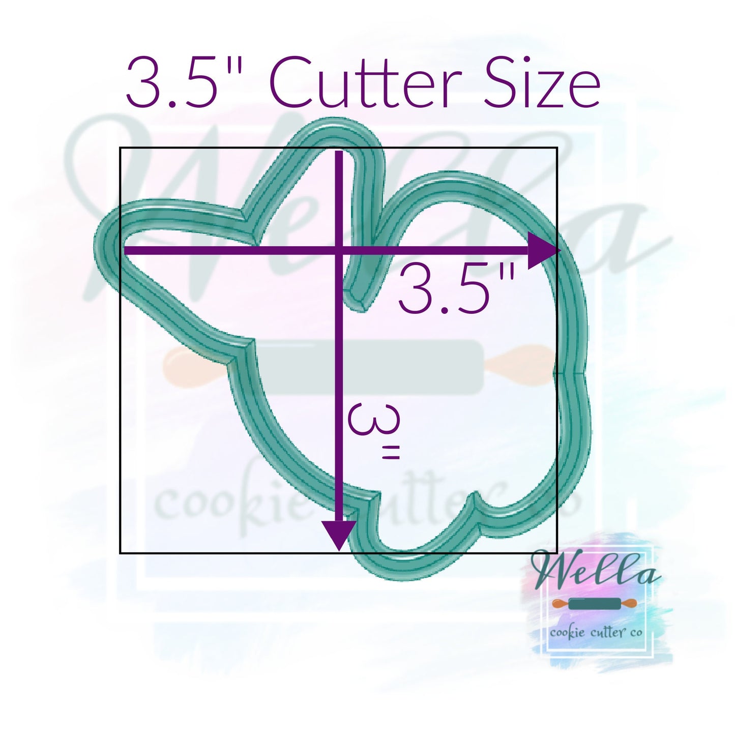 Gray Whale BOHO Cookie Cutter, Cute Whale Cookie Cutter, Whimsical Whale Cutter
