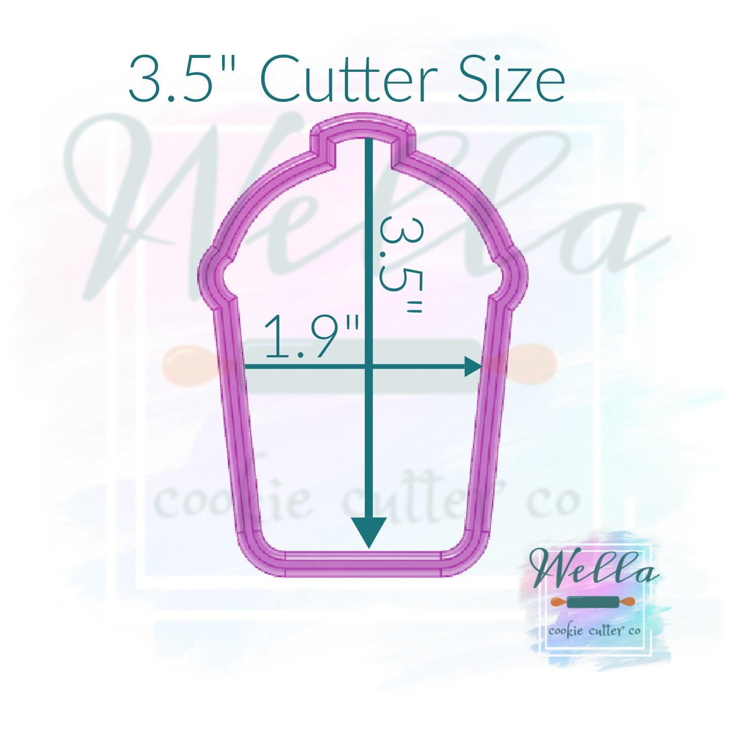 Tea Boba Drink Cup Cookie Cutter, Coffee Drink Cookie Cutter, Drink with Straw Cookie Cutter