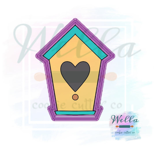 Tall Bird House Cookie Cutter, Birdhouse Cutter, Bird Cookie Cutter