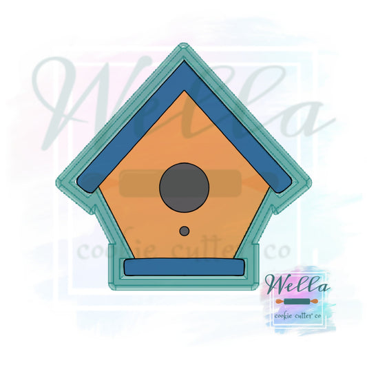 Bird House Short Cookie Cutter, Birdhouse Cutter, Bird Cookie Cutter