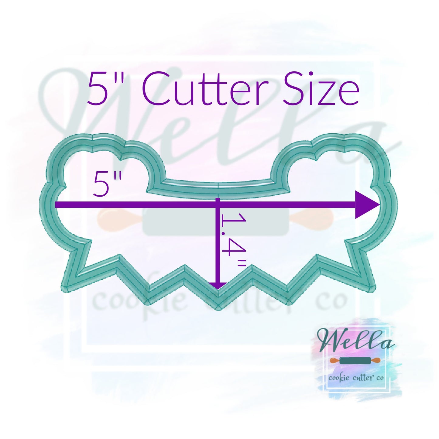 Baby Floral Banner Cookie Cutter, Baby Banner with Florals Cutter, Floral Banner Cookie Cutter, Love Banner Cutter