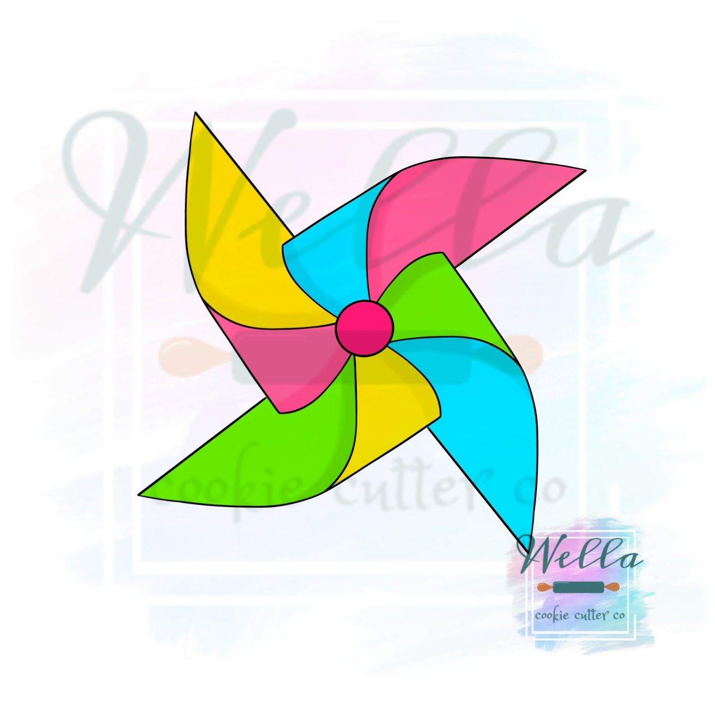 Pinwheel Cookie Cutter, Fourth of July Cookie Cutter, Pinwheel Cutter