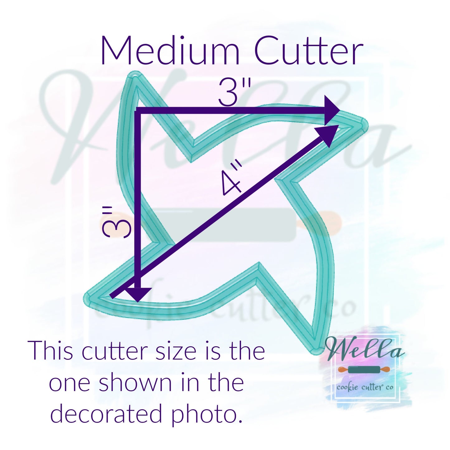 Pinwheel Cookie Cutter, Fourth of July Cookie Cutter, Pinwheel Cutter