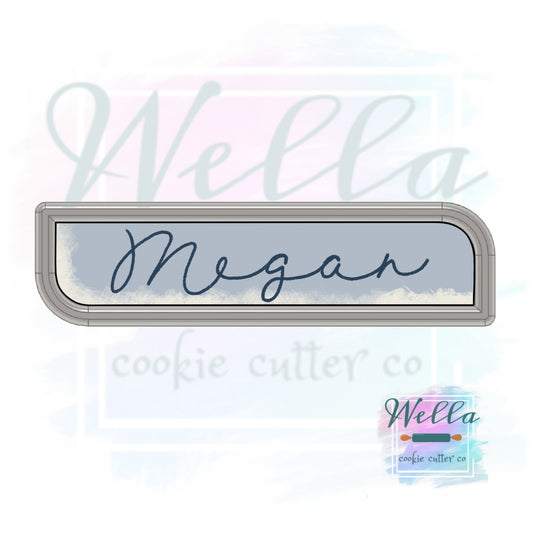 Plaque Megan Cookie Cutter, Modern Megan Cookie Cutter, Skinny Plaque Cutter, Skinny Cookie Cutter, Cookie Stick Cutter