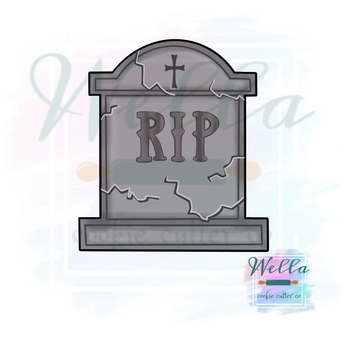 Tombstone Cookie Cutter, Gravestone Cookie Cutter, RIP Cookie Cutter, Halloween Cookie Cutter