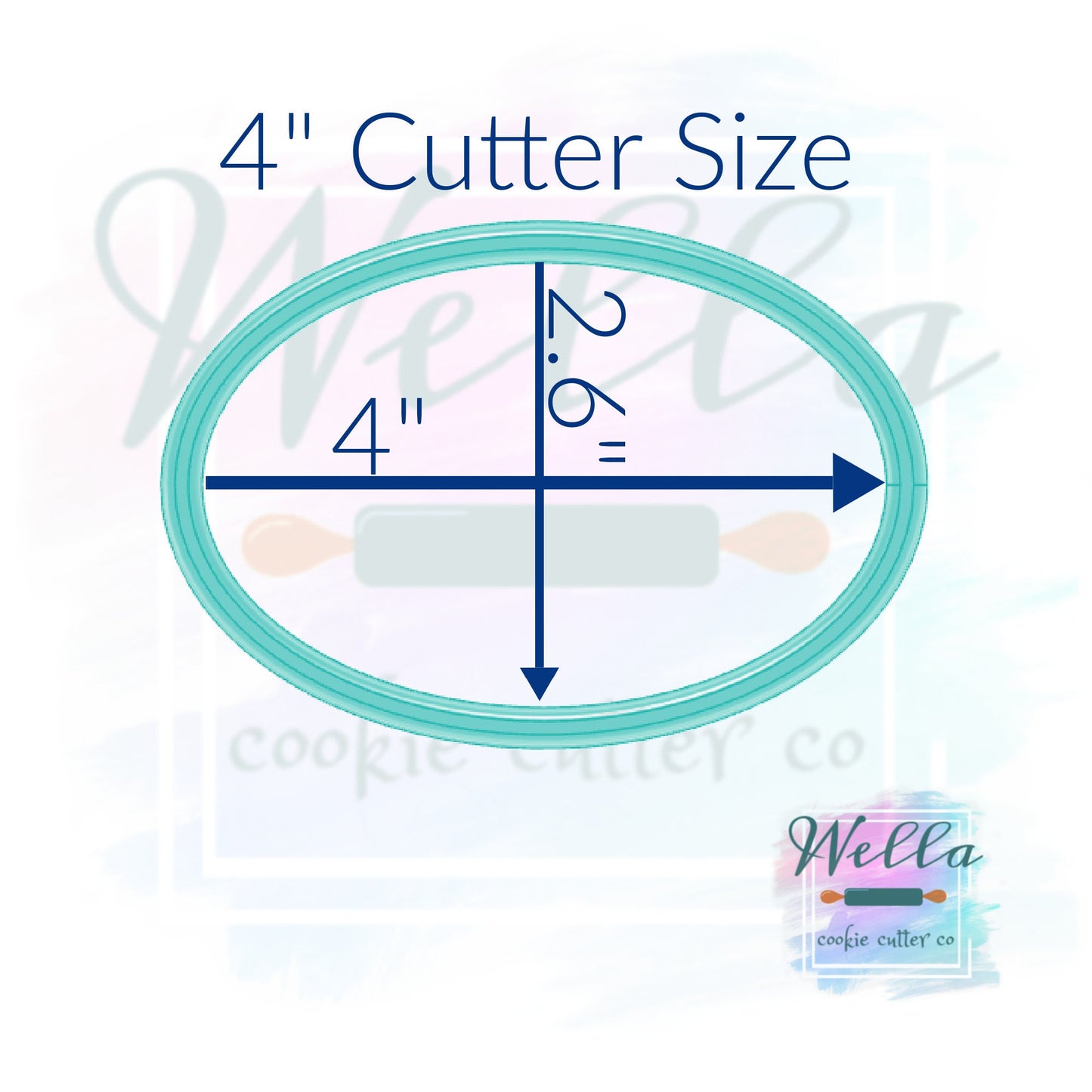 Oval Cookie Cutter, Oval Shape Cookie Cutter, Plaque Cookie Cutter