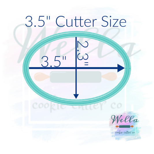 Oval Cookie Cutter, Oval Shape Cookie Cutter, Plaque Cookie Cutter