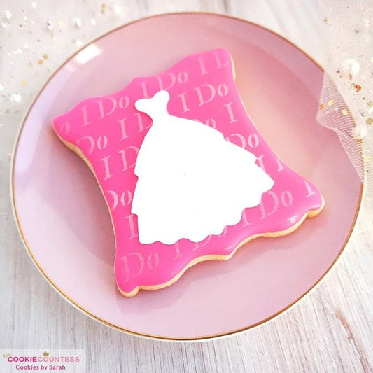 I Do - Repeat Stencil, Cookie Decorating Stencil, I Do Background Stencil, Wedding Stencil, Bridal Stencil, Bridal Shower Stencil