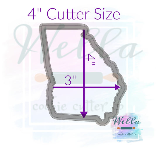 State of Georgia Cookie Cutter, GA Cookie Cutter, Georgia Cookie Cutter