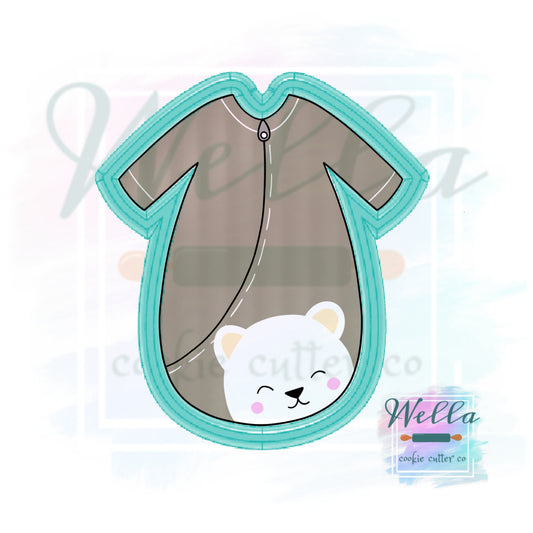 Baby Sleep Sack Cookie Cutter, Baby Sleeper Cookie Cutter, Baby Sleep Bag Cookie Cutter, Baby Cookie Cutter