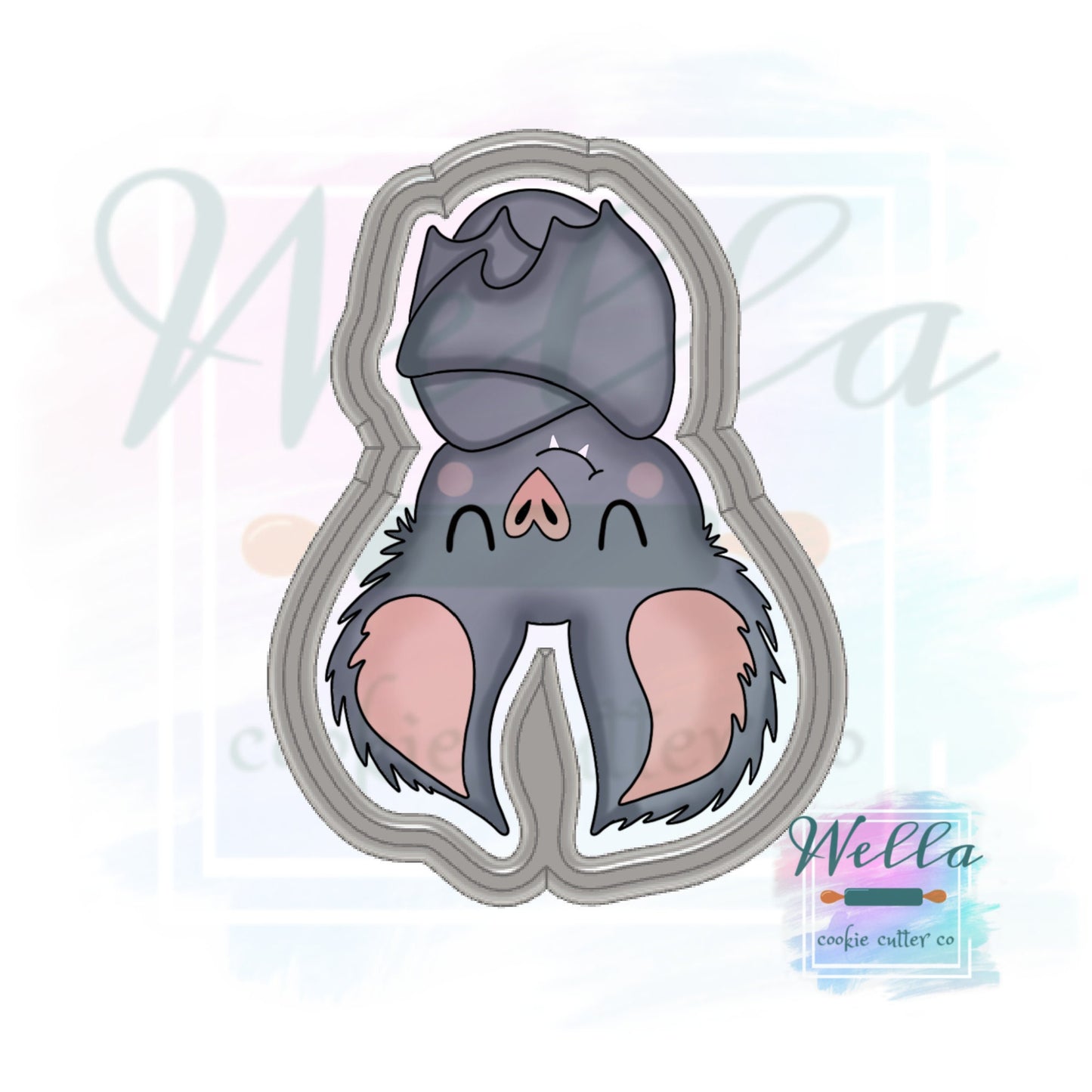 Hanging Bat Halloween Cookie Cutter, Bat Cookie Cutter, Hanging Bat Cutter, Halloween Cutter