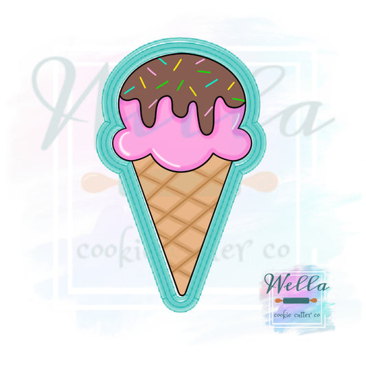 Ice Cream Waffle Cone Cookie Cutter