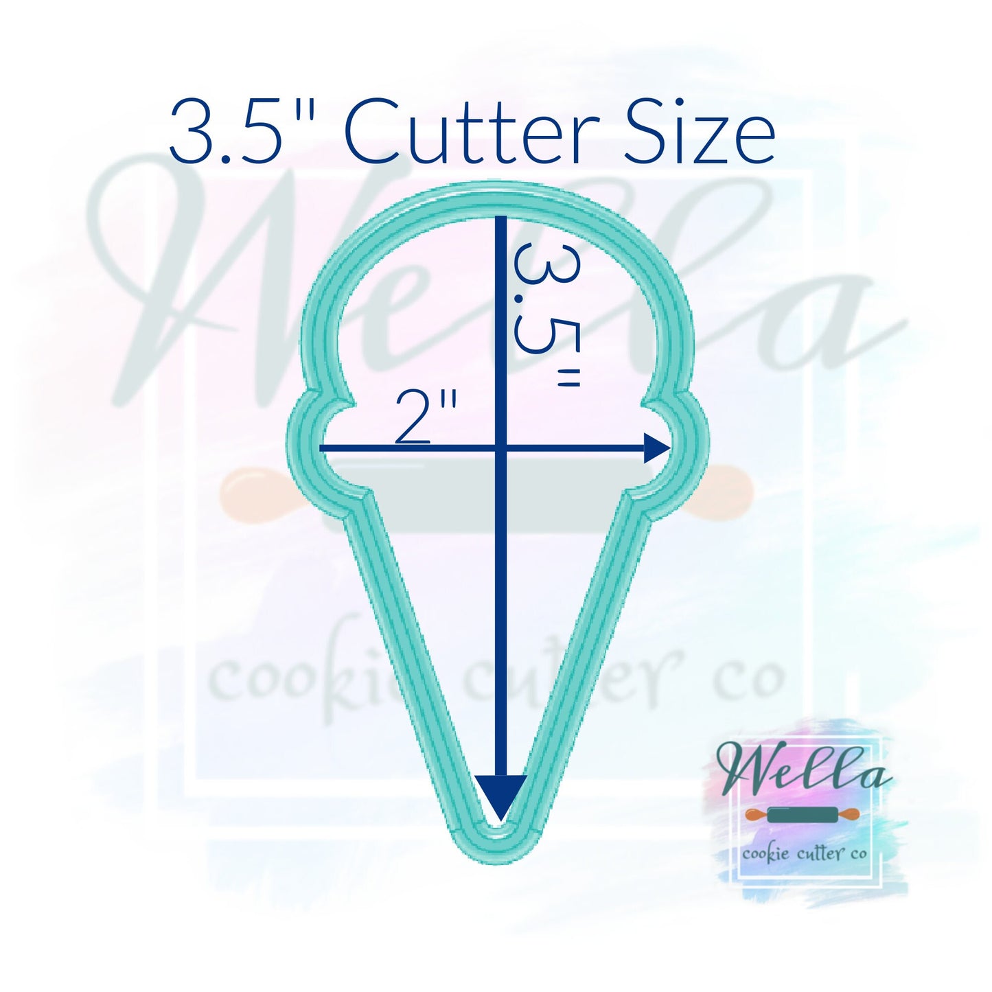 Ice Cream Waffle Cone Cookie Cutter