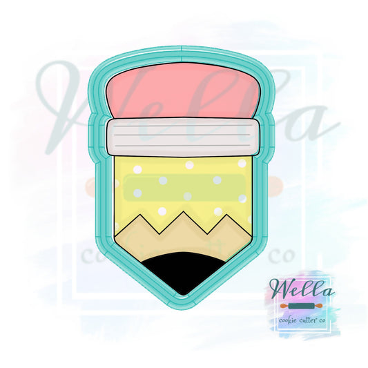 Pencil Chubby Cookie Cutter, School Cookie Cutter