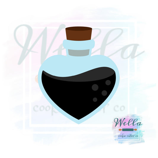 Heart Potion Bottle Cookie Cutter, Halloween Cookie Cutter, Potion Cookie Cutter