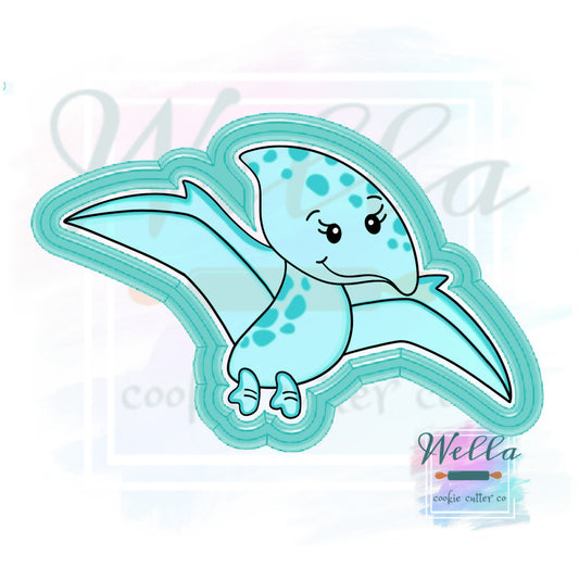 Dinosaur Pterodactyl Cookie Cutter, Flying Dinosaur Cookie Cutter, Pterodactyl Cookie Cutter