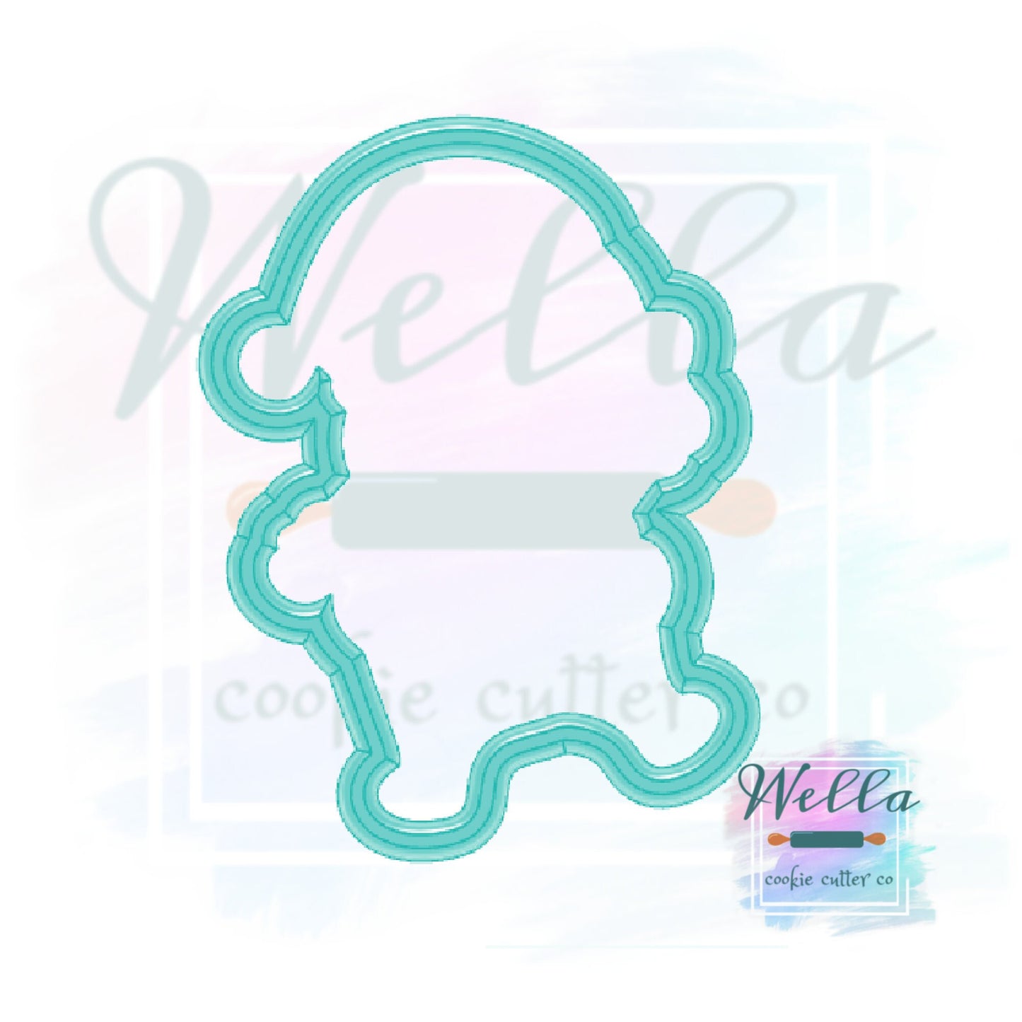Santa Cookie Cutter, Santa Ringing Bell Cookie Cutter, Christmas Cookie Cutter, Santa Clause Cookie Cutter