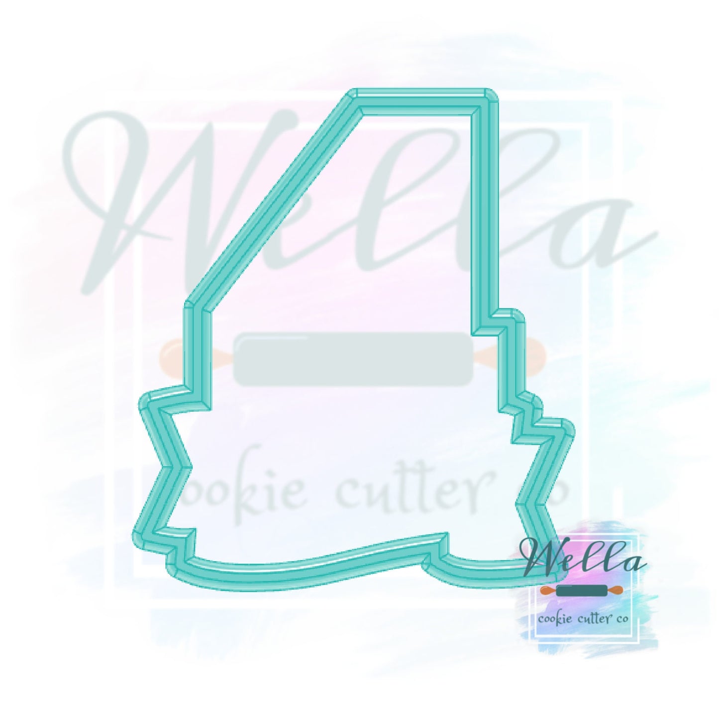 Number Four with Banner Cookie Cutter