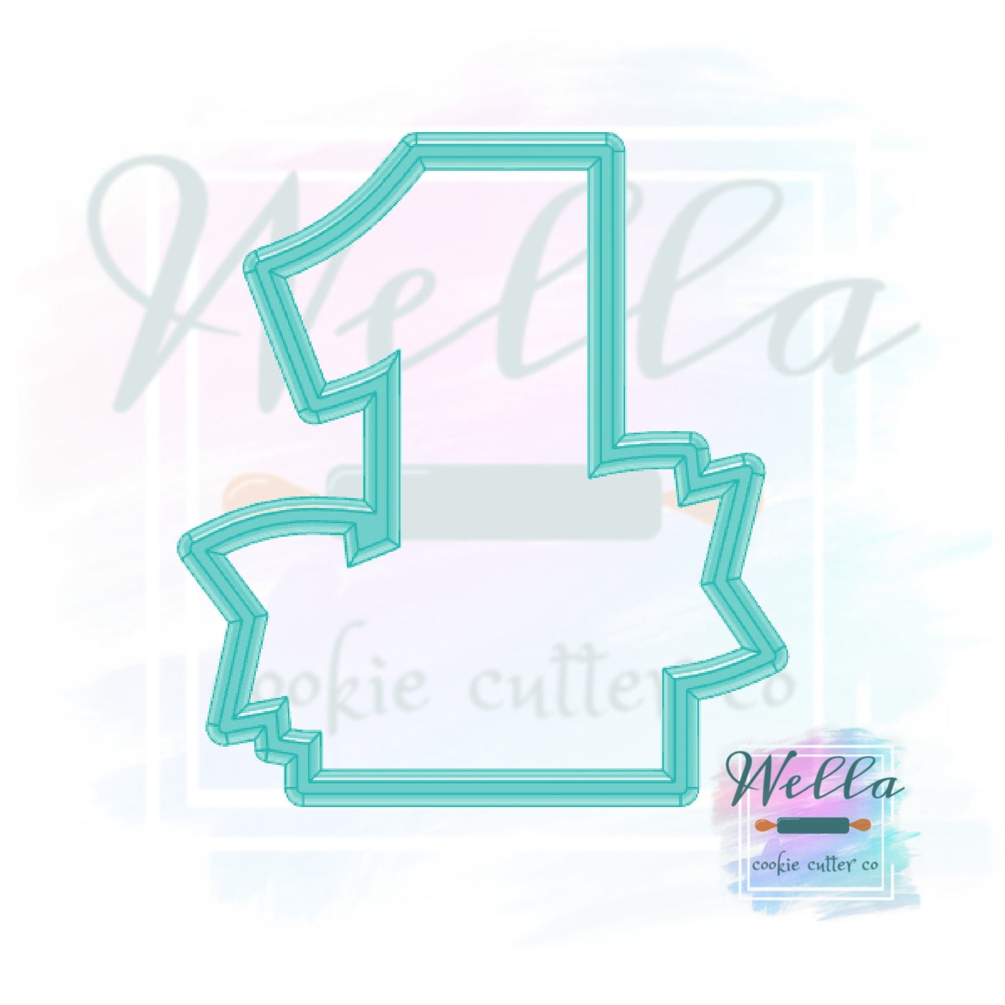 Number One with Banner Cookie Cutter, Number 1 with Banner Cookie Cutter, #1 Cookie Cutter