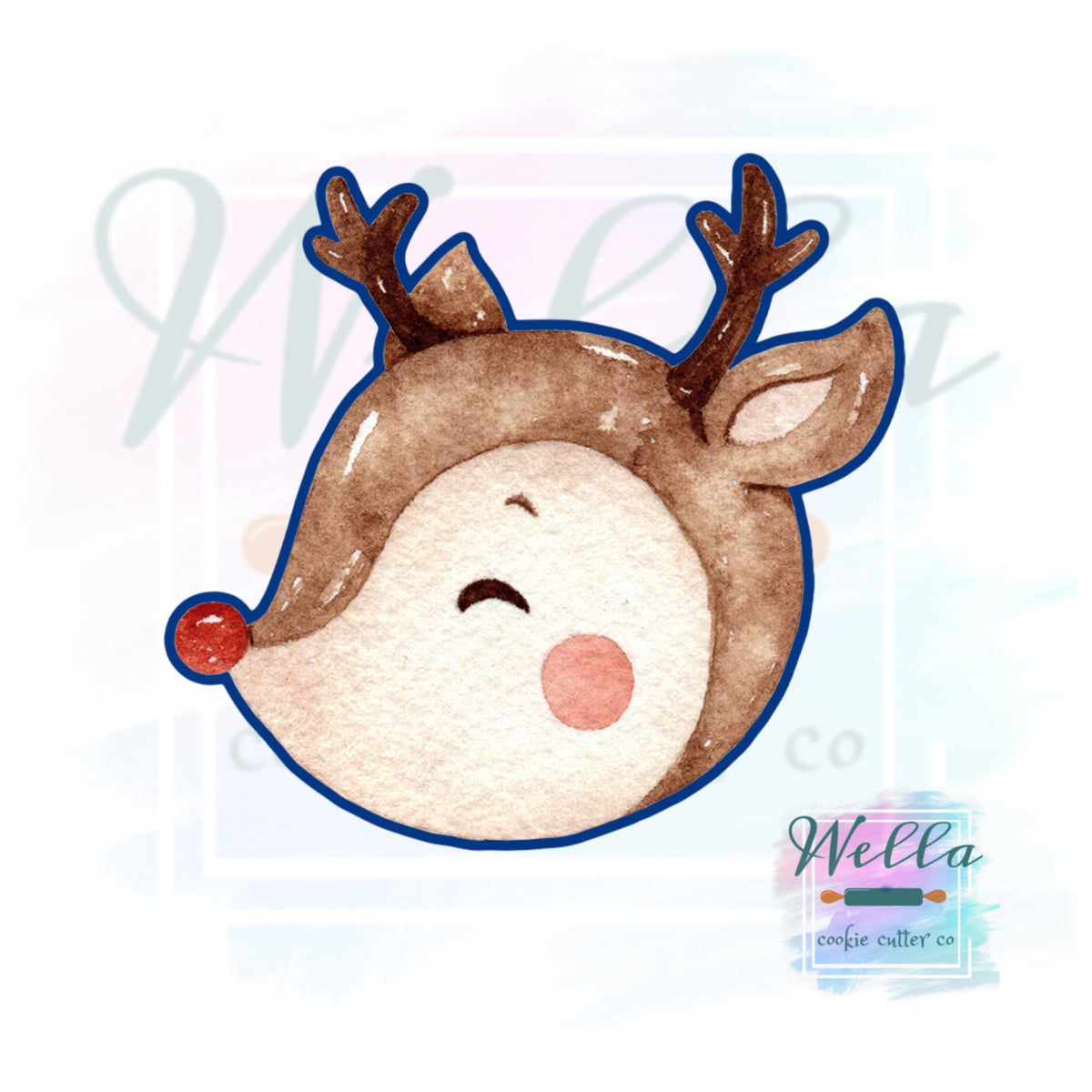 Reindeer Head Cookie Cutters, Christmas Cookie Cutters, Rudolph Cookie Cutter, Deer Cookie Cutter